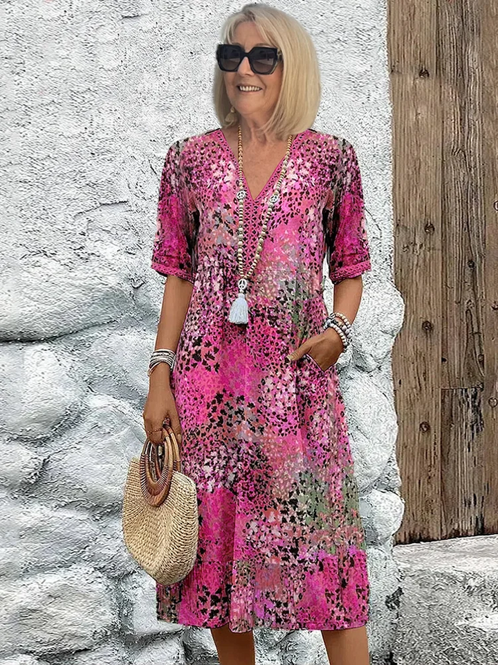 Women's Sophisticated Colorful Dress | Midi