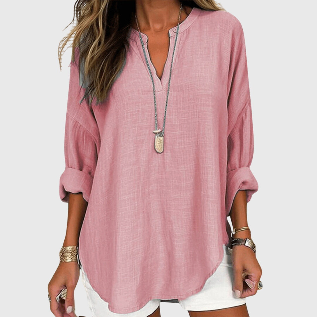 Women's Flowy Elegant Beach Summer Shirt | Long Sleeve