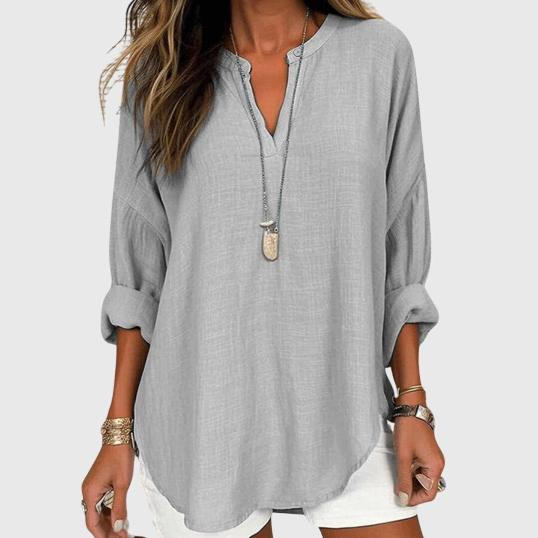Women's Flowy Elegant Beach Summer Shirt | Long Sleeve