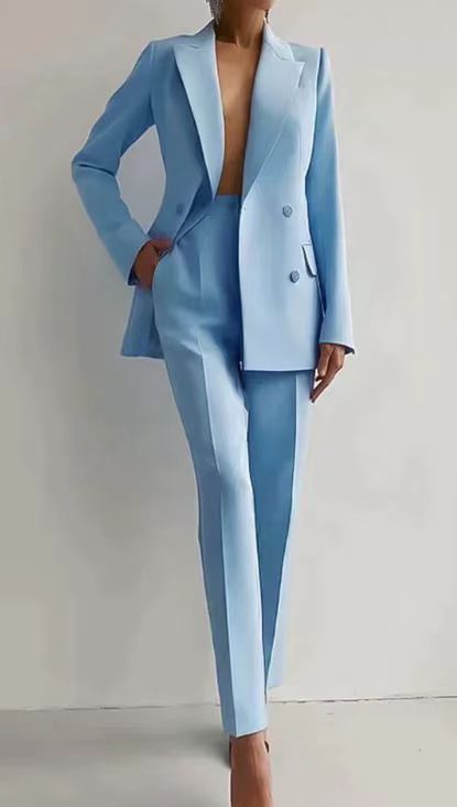 Women's Elegant Matching Blazer and Trouser Set | Two Piece