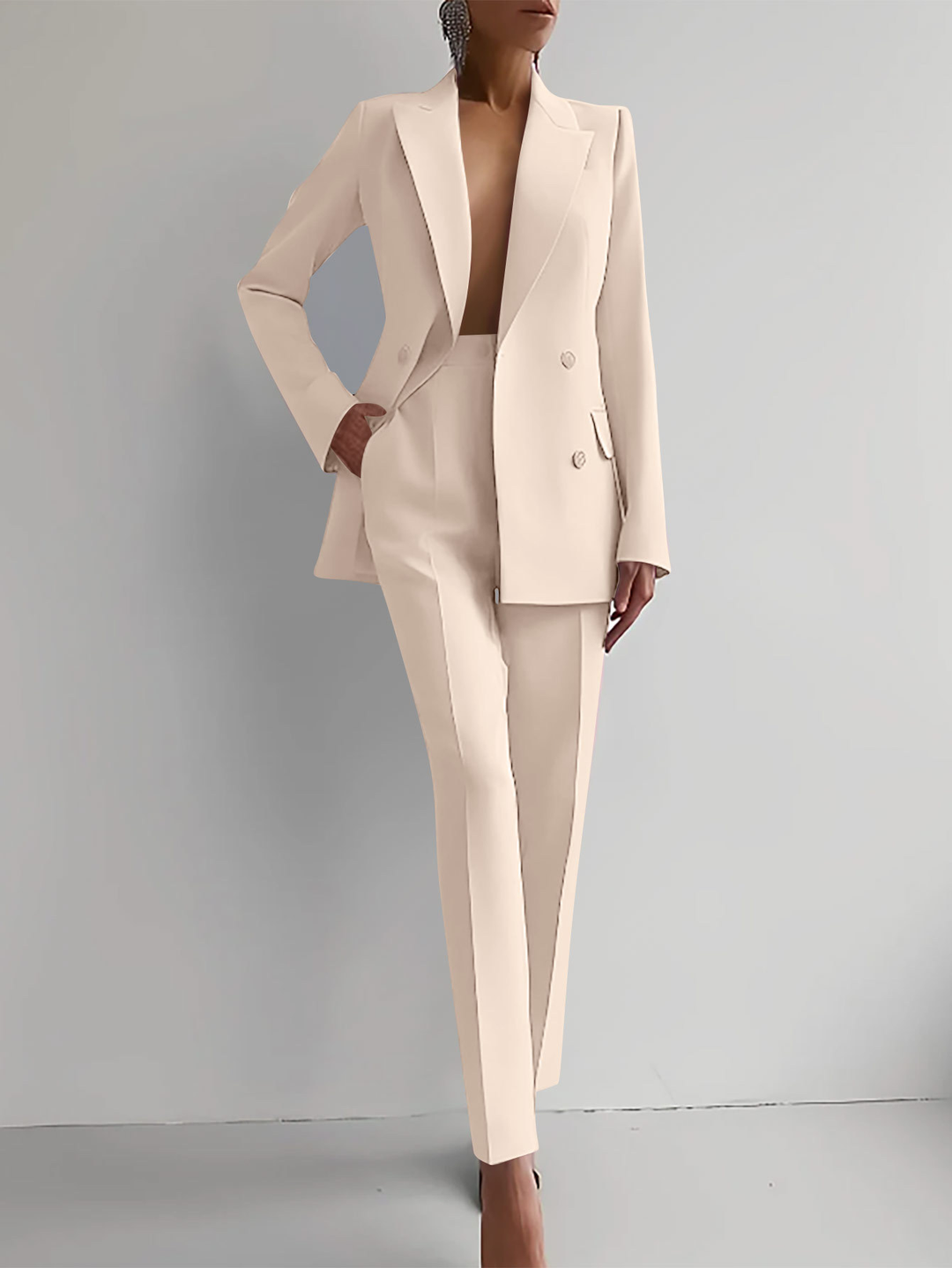 Women's Elegant Matching Blazer and Trouser Set | Two Piece