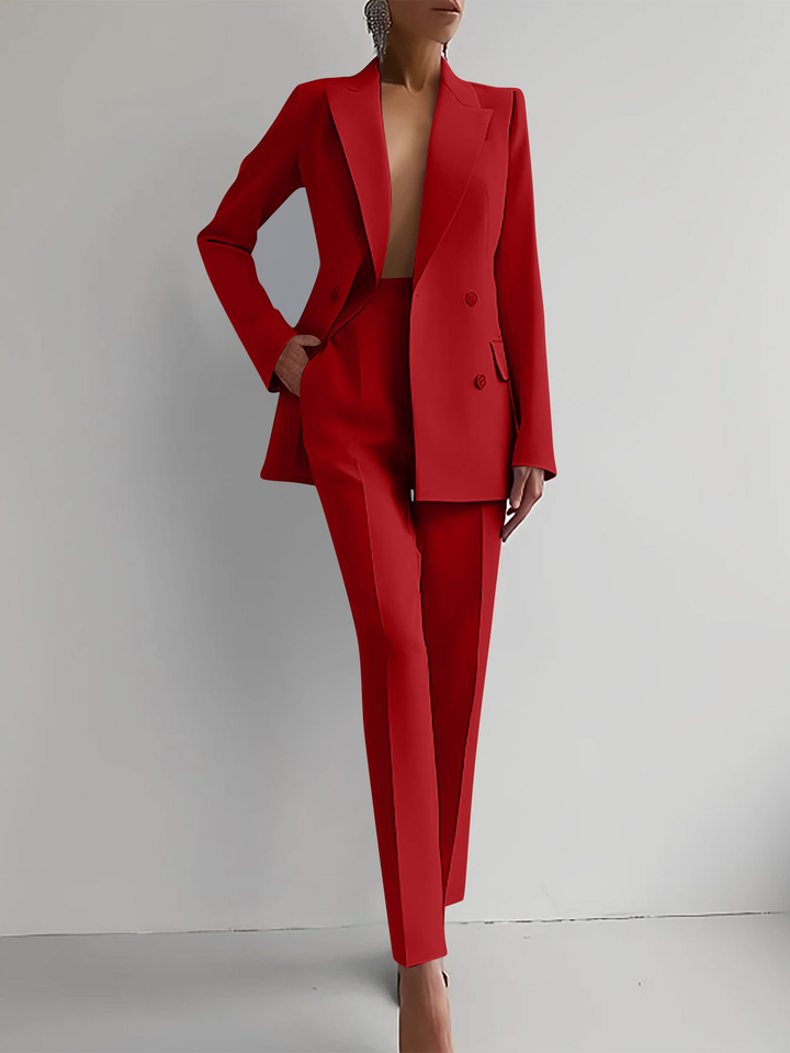 Women's Elegant Matching Blazer and Trouser Set | Two Piece