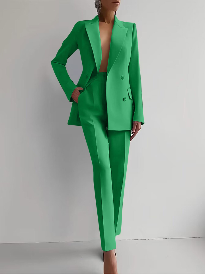 Women's Elegant Matching Blazer and Trouser Set | Two Piece