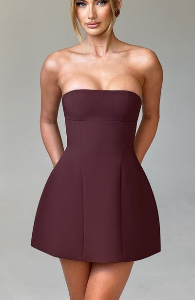 Women's Cocktail Strapless Bubble Dress | Mini