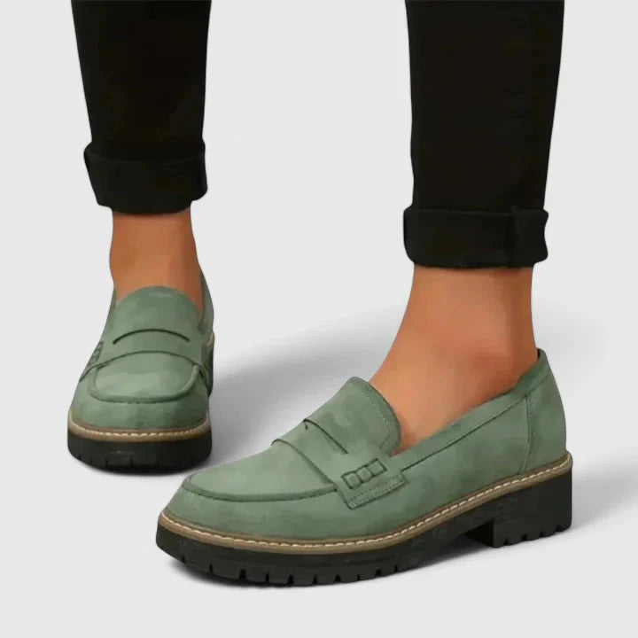 Women's Elegant Low Platform Slip On Loafers | Orthopedic