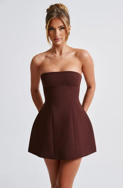 Women's Cocktail Strapless Bubble Dress | Mini