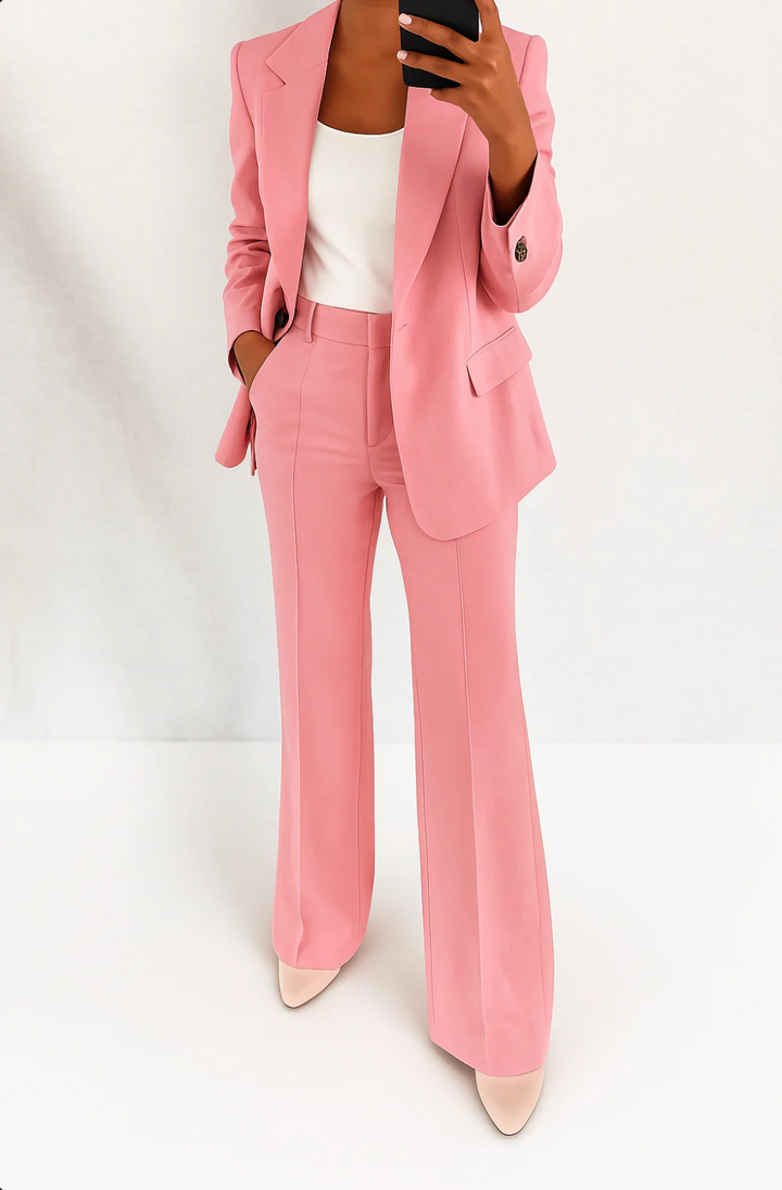 Women's Sophisticated Work Blazer and Trouser Suit Set | Two Piece