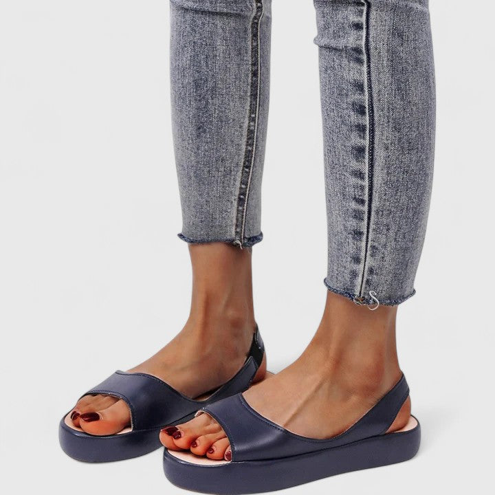 Women's Solid Color Slingback Sandals | Orthopedic