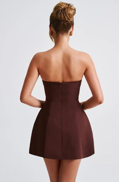 Women's Cocktail Strapless Bubble Dress | Mini