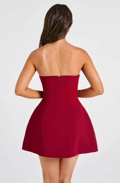 Women's Cocktail Strapless Bubble Dress | Mini