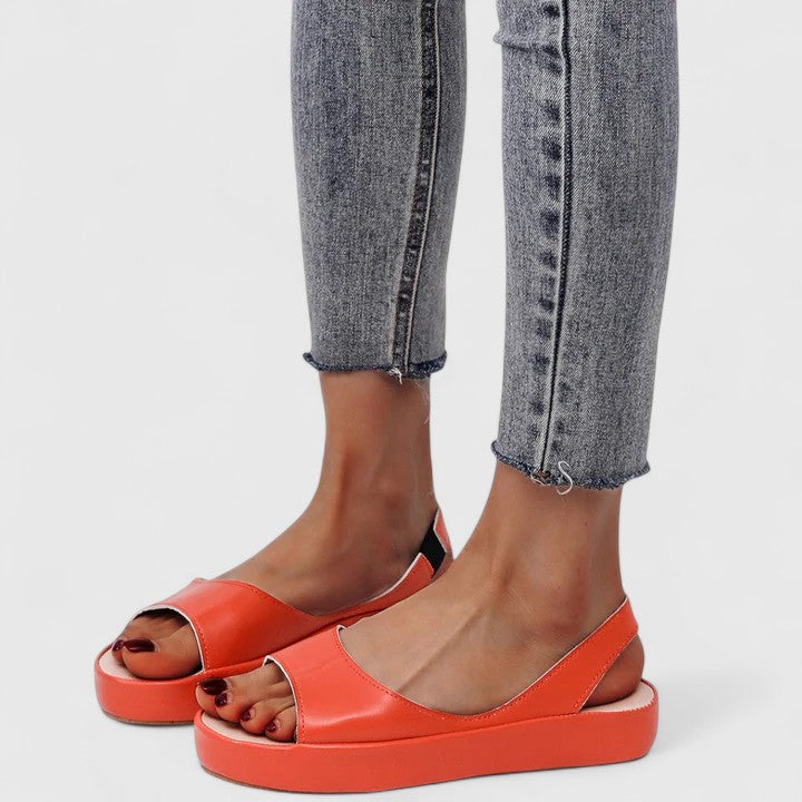 Women's Solid Color Slingback Sandals | Orthopedic