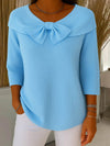 Women's Elegant Bow Tie Detail Winter Sweater | 3/4 Sleeve