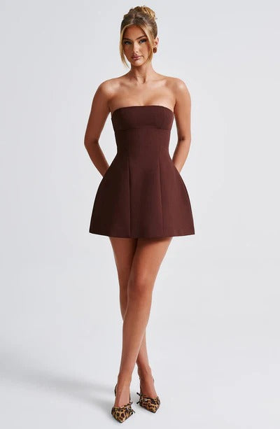 Women's Cocktail Strapless Bubble Dress | Mini