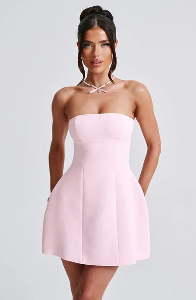 Women's Cocktail Strapless Bubble Dress | Mini