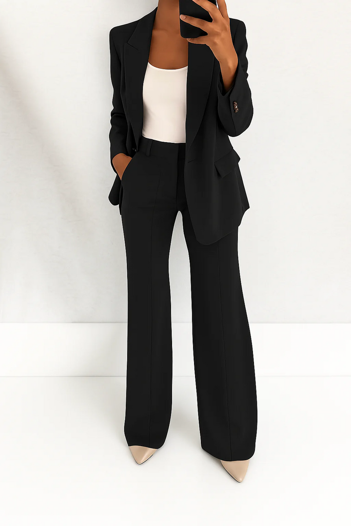 Women's Sophisticated Work Blazer and Trouser Suit Set | Two Piece