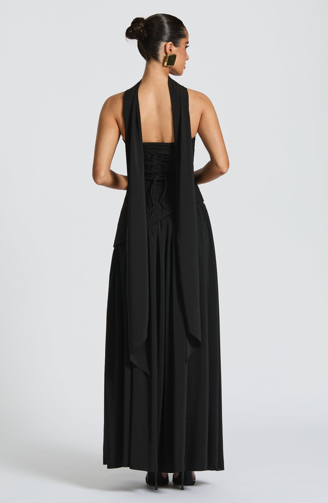 Women's Wedding Guest Strapless Dress with Slit | Maxi