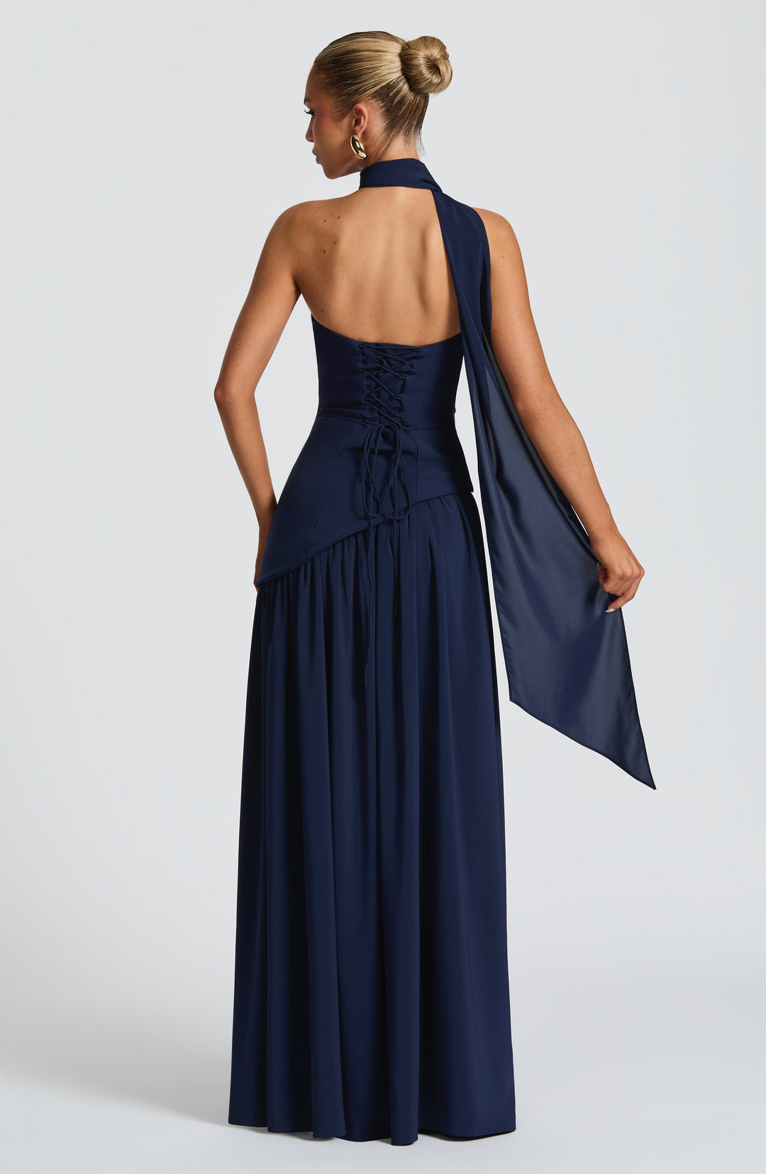 Women's Wedding Guest Strapless Dress with Slit | Maxi