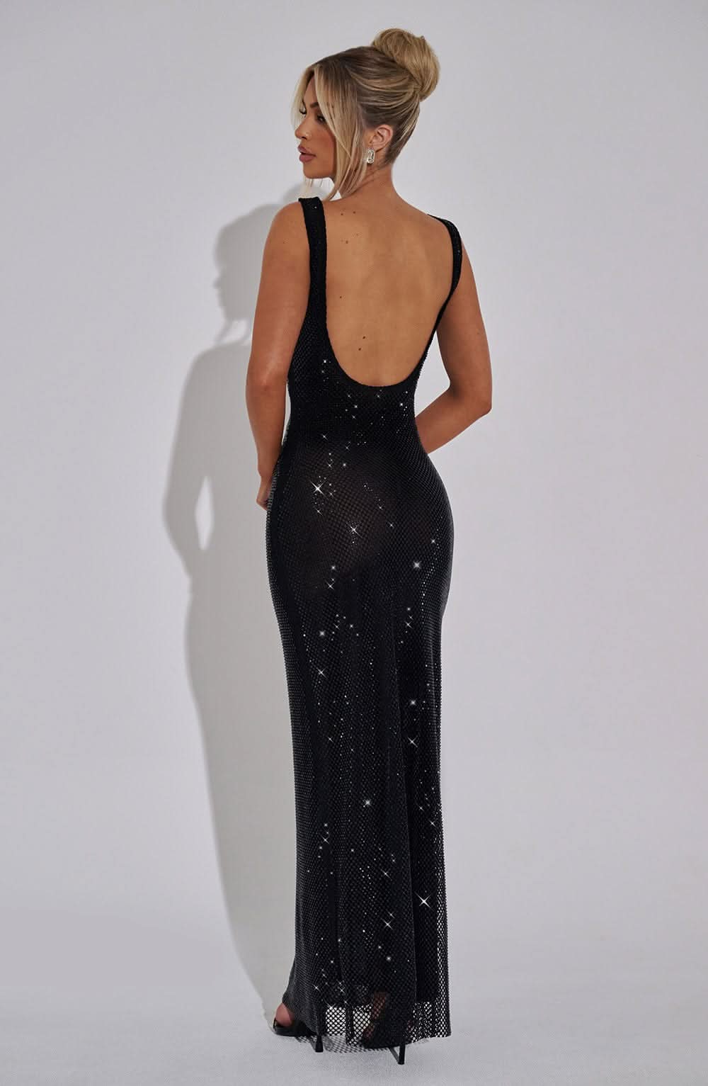 Women's Prom Sparkling Square Neck Dress | Maxi