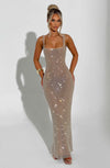 Women's Prom Sparkling Square Neck Dress | Maxi