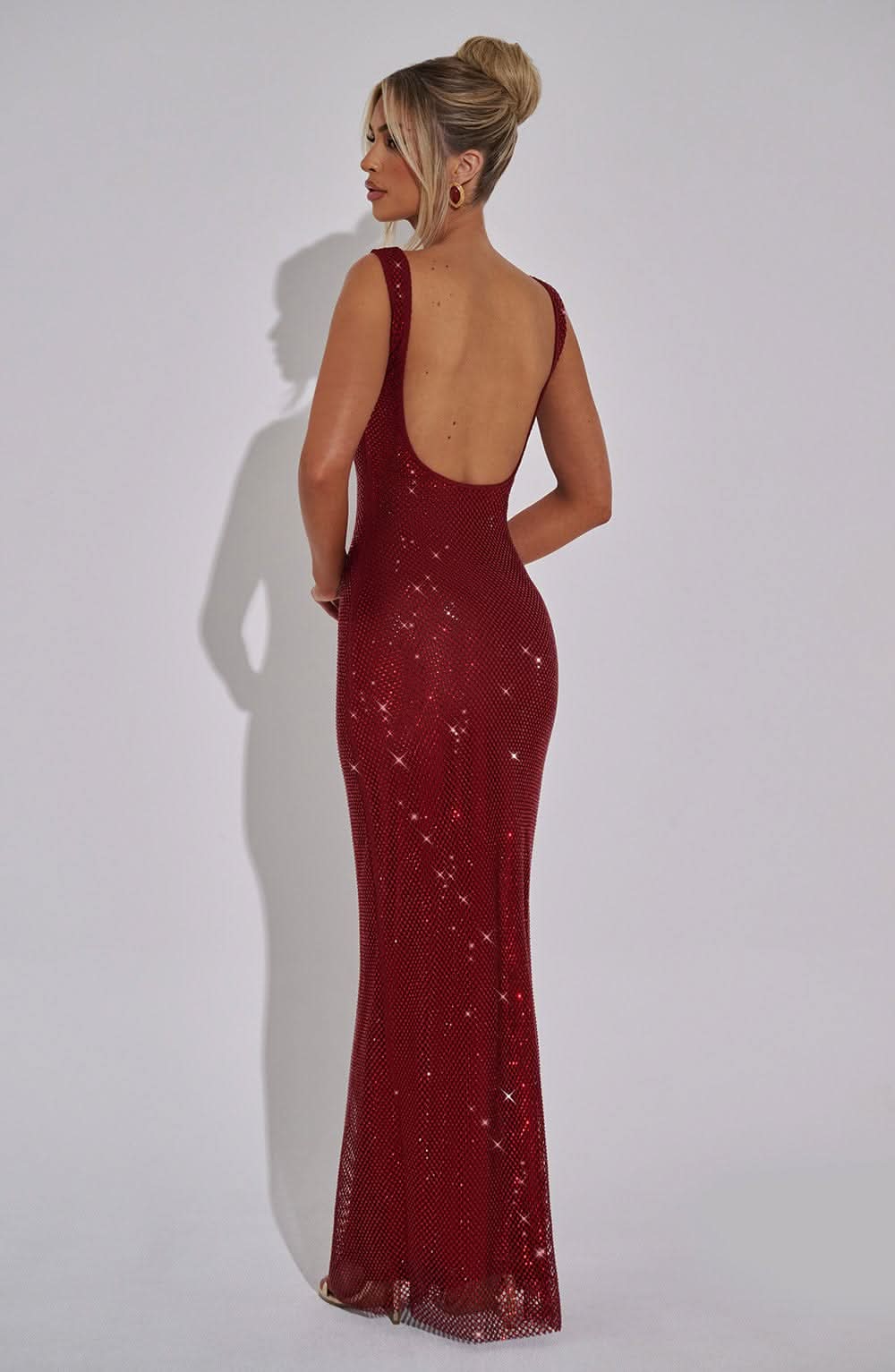 Women's Prom Sparkling Square Neck Dress | Maxi