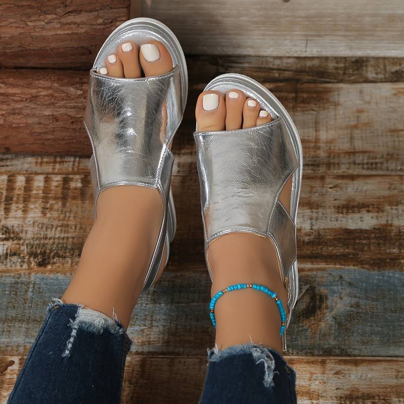 Women's Casual Buckle Ankle Strap Platform Wedge Sandals | Orthopedic