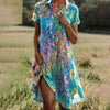 Women's Flowy Boho Chic Summer Dress | Midi