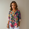 Women's Casual Spring Floral Print Blouse | Long Sleeves