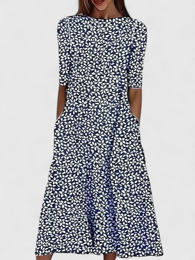 Women's Sophisticated Summer Floral Dress | Midi